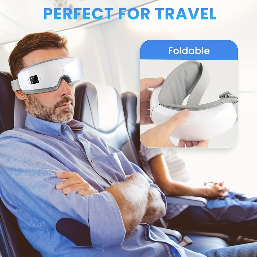 NNETM 4D Smart Eye & Face Massager – Heating, Vibration & Music Relaxation Device
