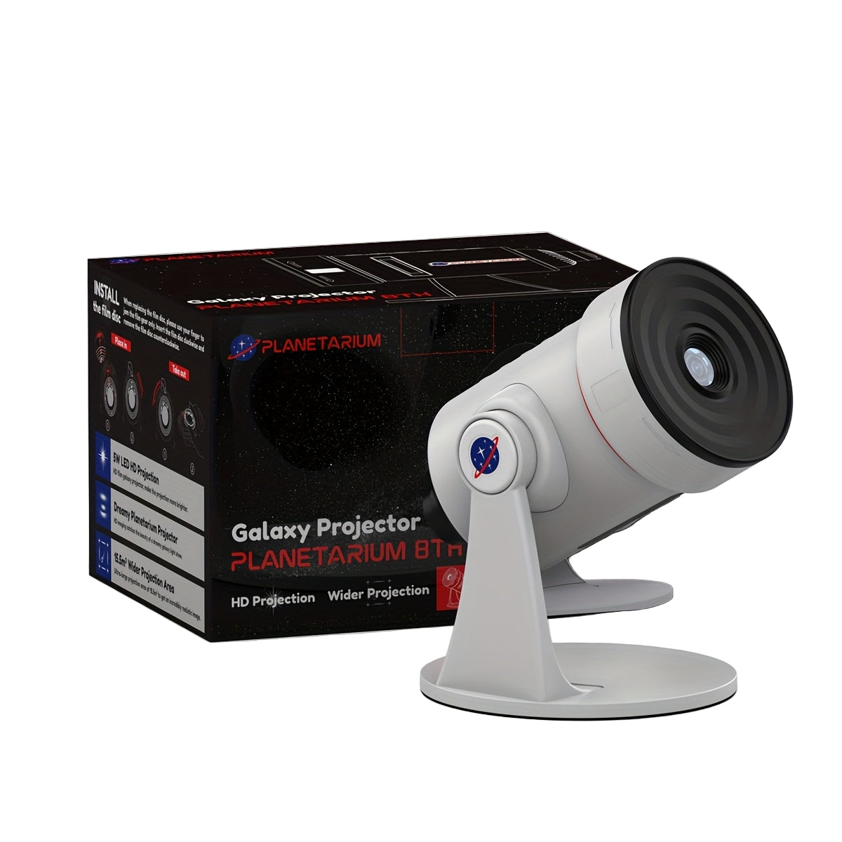 NNETM Planetarium Projector 8th Gen Rotating Galaxy Light