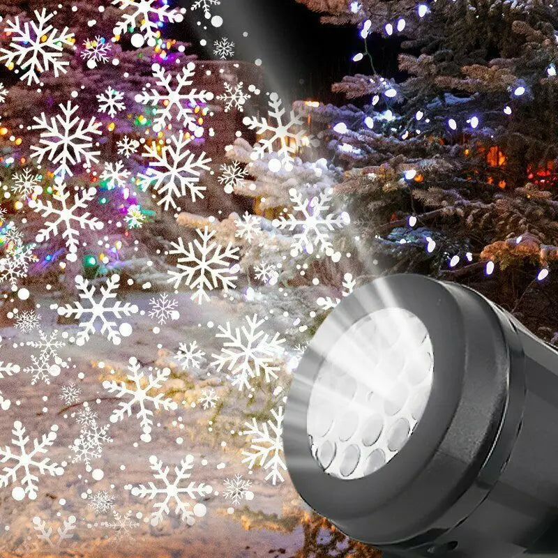 Christmas Snowflake Projector Light – Rotating LED