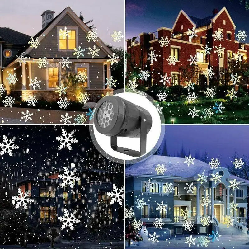 Christmas Snowflake Projector Light – Rotating LED
