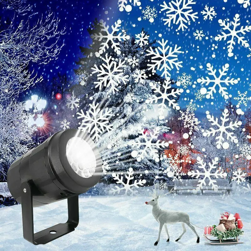 Christmas Snowflake Projector Light – Rotating LED