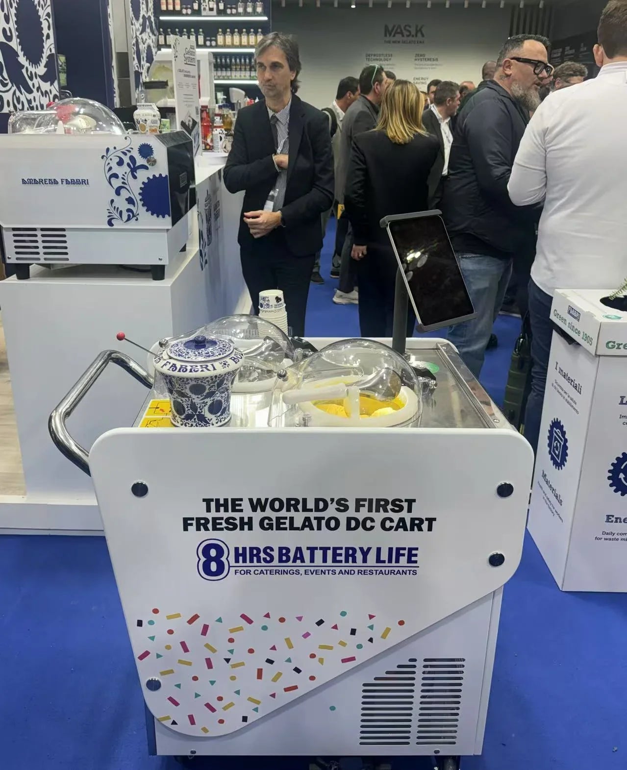 Commercial Gelato Ice Cream Maker, Battery Powered, DC Cart - Mobile Cart Model - Make & Display Gelato, Ice Cream, & Sorbets - Top Churn Canada