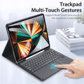 NNEIDS 12.9 Ipad Pro Leather Case With Bluetooth Keyboard & Touchpad - Black