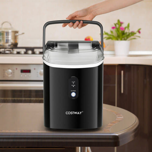 Nugget Countertop Ice Maker with Soft Chewable Pellet Ice-Black