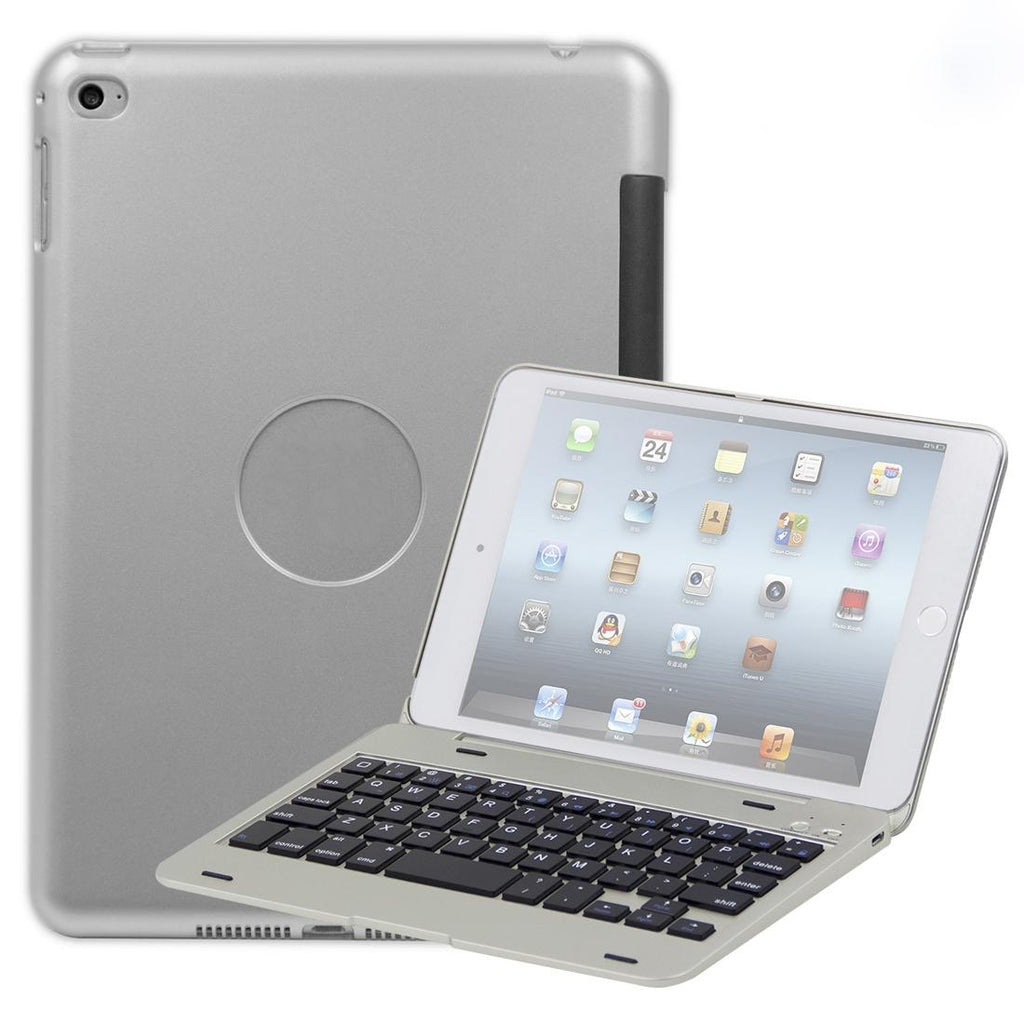 NNEIDS Bluetooth Keyboard Tablet Case For Ipad Mini 5 / 4 - Silver