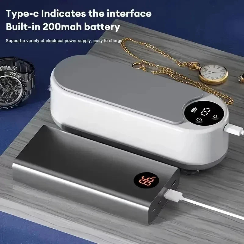NNEOBA Ultrasonic Glasses Cleaner – Wireless Multi-Purpose Eyewear Cleaning Machine