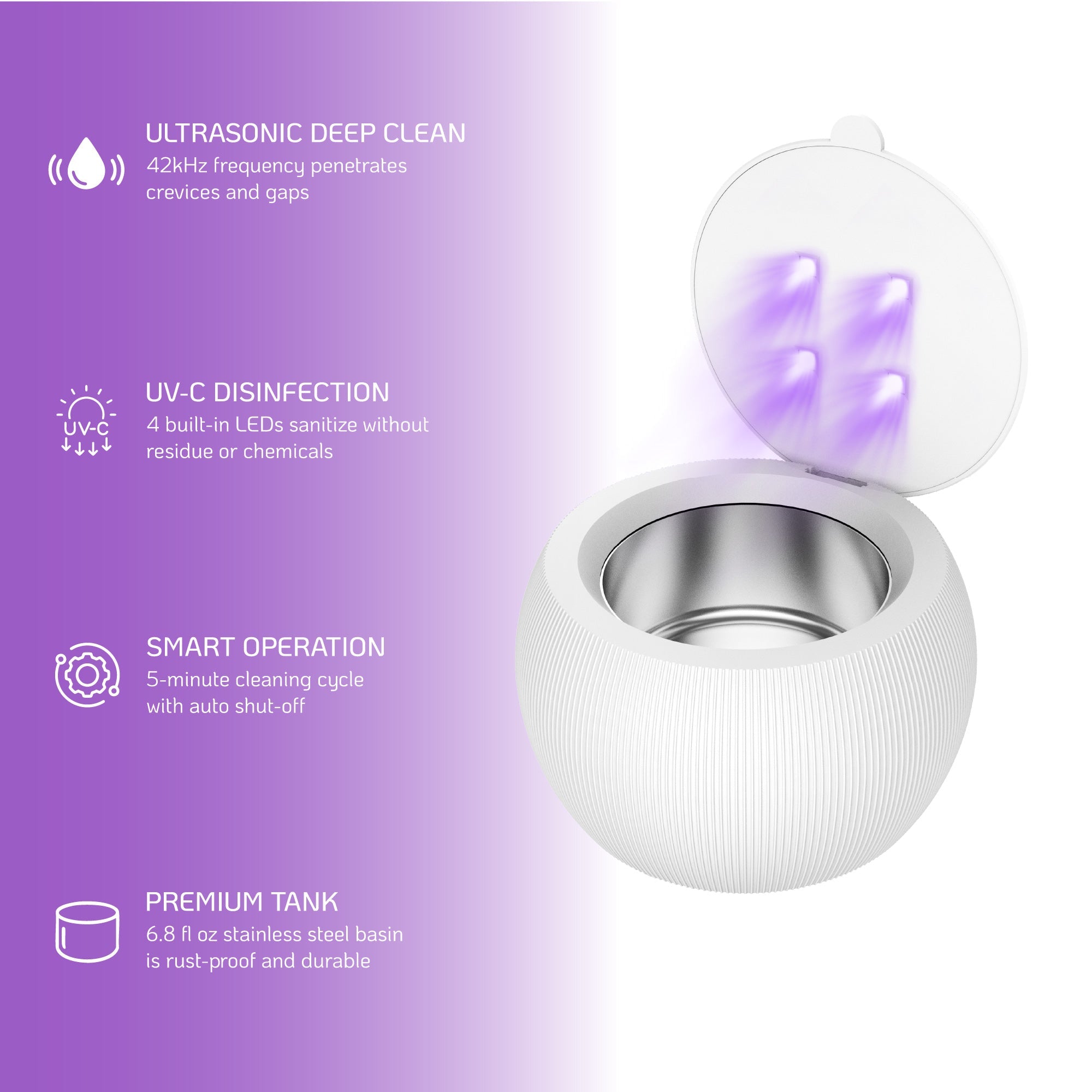 Pursonic Advanced Oral Care & Hygiene Bundle – Ultrasonic Cleaner Pod + Rechargeable Electric Toothbrush