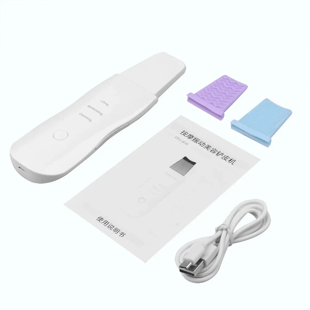 Ultrasonic Skin Scrubber Deep Facial Cleaner