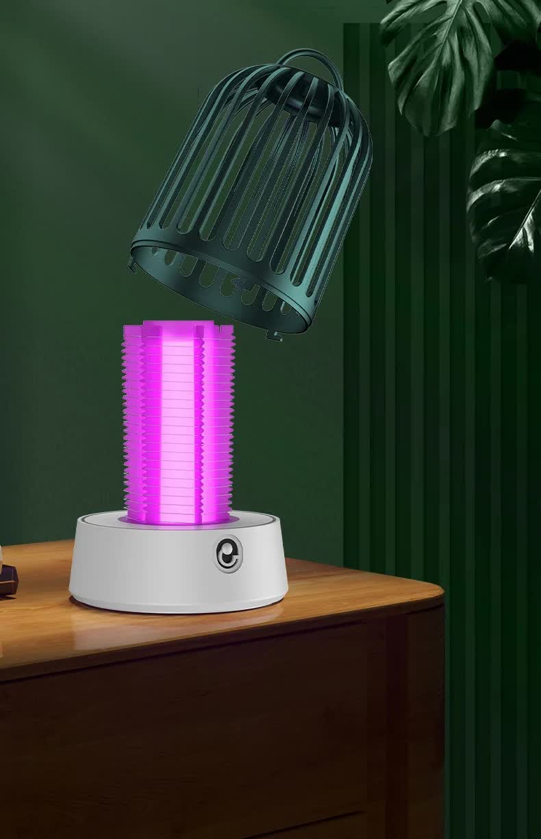 NNEDSZ Yellow Electric Mosquito Killer Lamp with Dual Modes - 1200MA USB Rechargeable