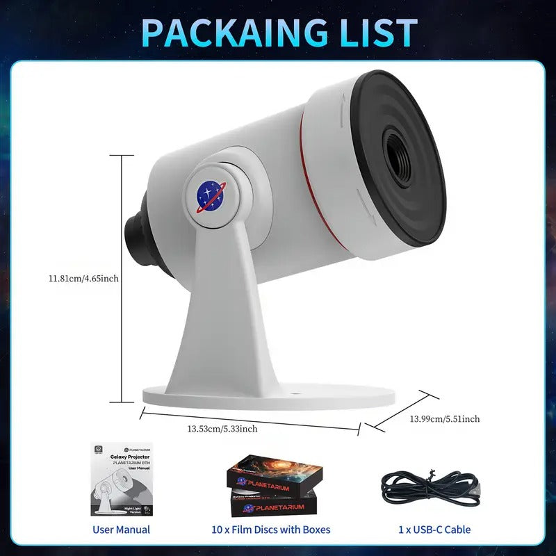 NNETM Planetarium Projector 8th Gen Rotating Galaxy Light