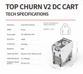 Commercial Gelato Ice Cream Maker, Battery Powered, DC Cart - Mobile Cart Model - Make & Display Gelato, Ice Cream, & Sorbets - Top Churn Canada